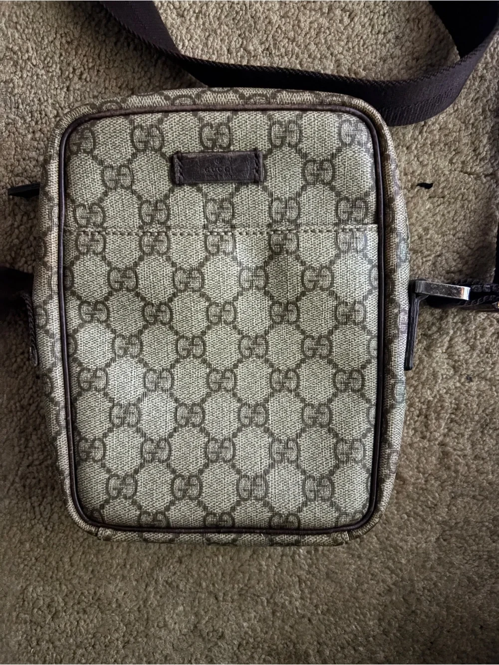 Gucci Brown/Beige GG Canvas Messenger Crossbody